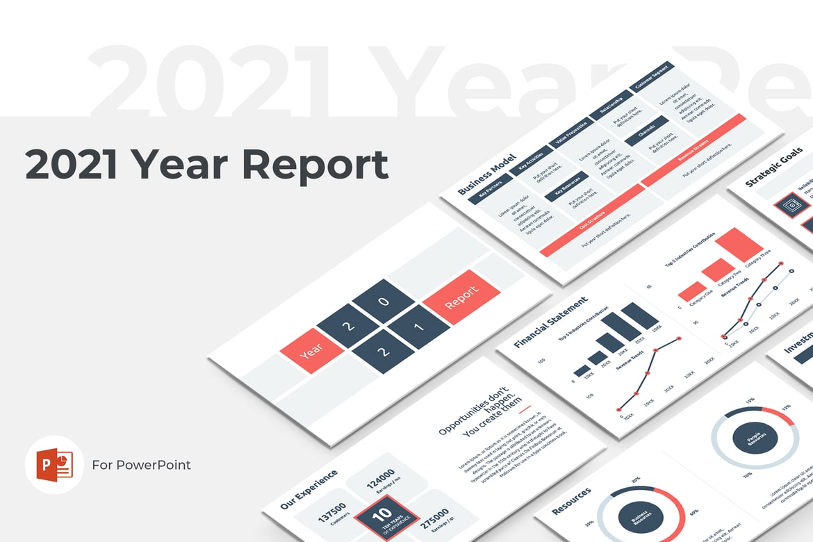 Template Presentasi PowerPoint Laporan Tahunan 2021