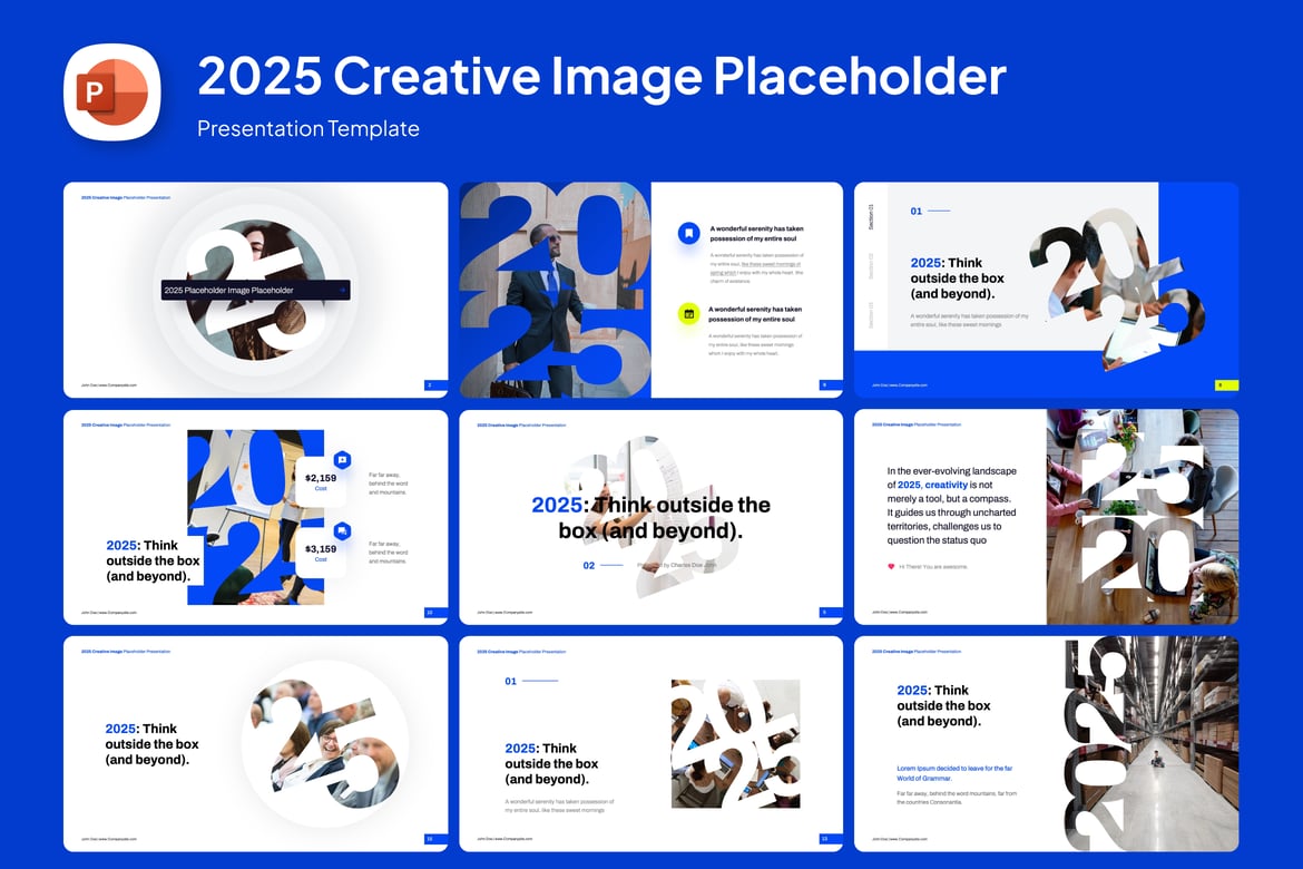Template PowerPoint Placeholder Gambar Kreatif 2025