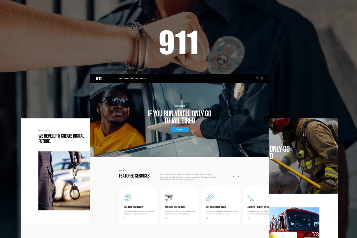 Tema WordPress Profesional untuk Keperluan Polisi dan Pemadam Kebakaran
