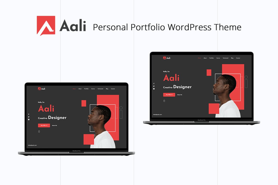 Aali - Tema WordPress Portofolio Pribadi yang Elegan dan Modern