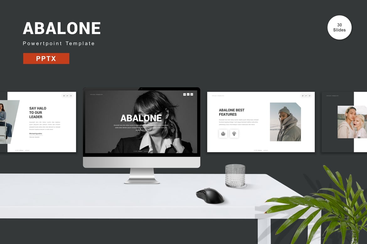 Template Powerpoint Abalone - Solusi Presentasi Profesional