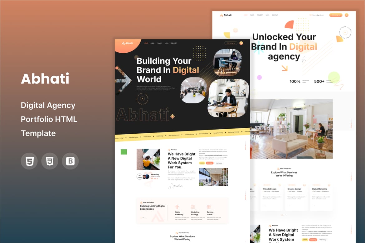 Abhati - Template Website Digital Agency yang Kuat dan Serbaguna