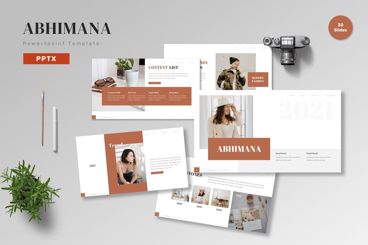 Template PowerPoint Abhimana - Solusi Presentasi Kreatif
