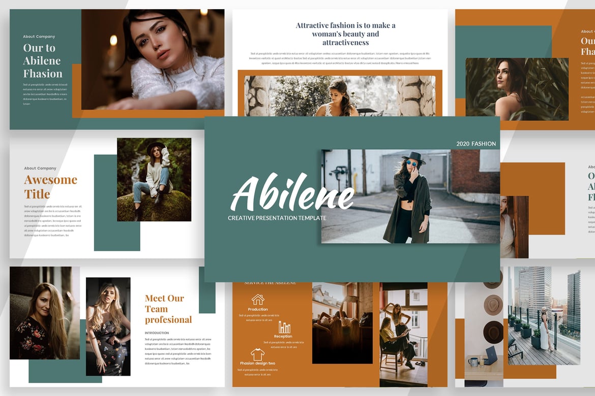 Abilene - Template Powerpoint Kreatif untuk Presentasi Menarik