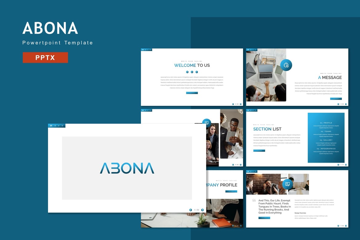 Abona - Template Presentasi PowerPoint Profesional