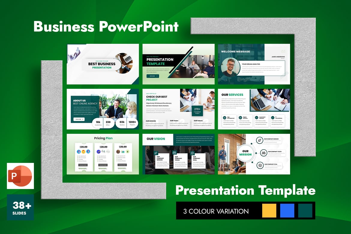 Template Presentasi PowerPoint Perusahaan yang Menarik dan Profesional