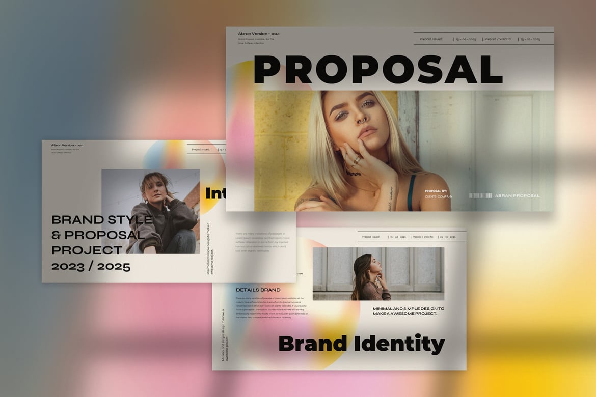 Template Presentasi PowerPoint Abran - Proposal Merek yang Menarik