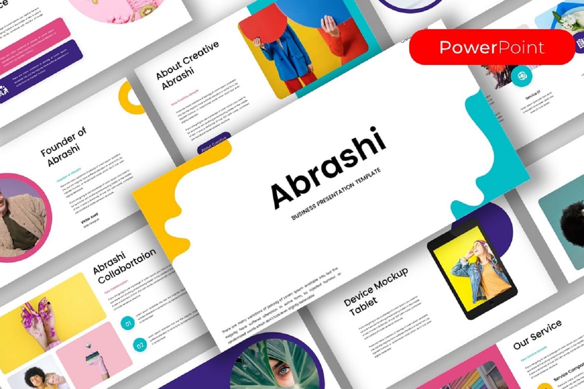 Template Presentasi PowerPoint Abrashi untuk Bisnis yang Profesional