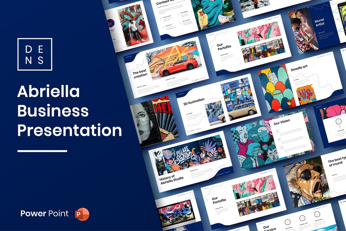 Abriella – Template Presentasi PowerPoint Kreatif untuk Bisnis