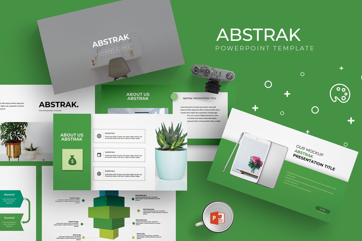 Template Powerpoint Abstrak - Solusi Presentasi Kreatif Anda