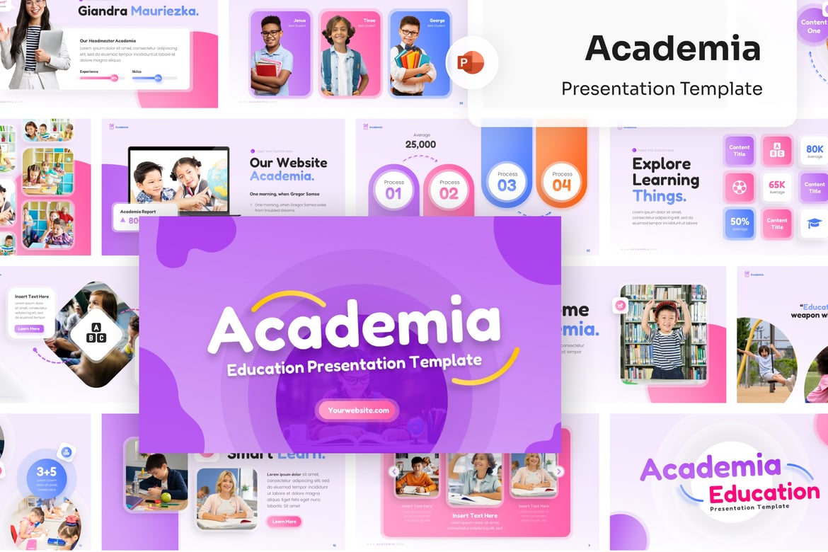 Template Presentasi PowerPoint Academia yang Menginspirasi