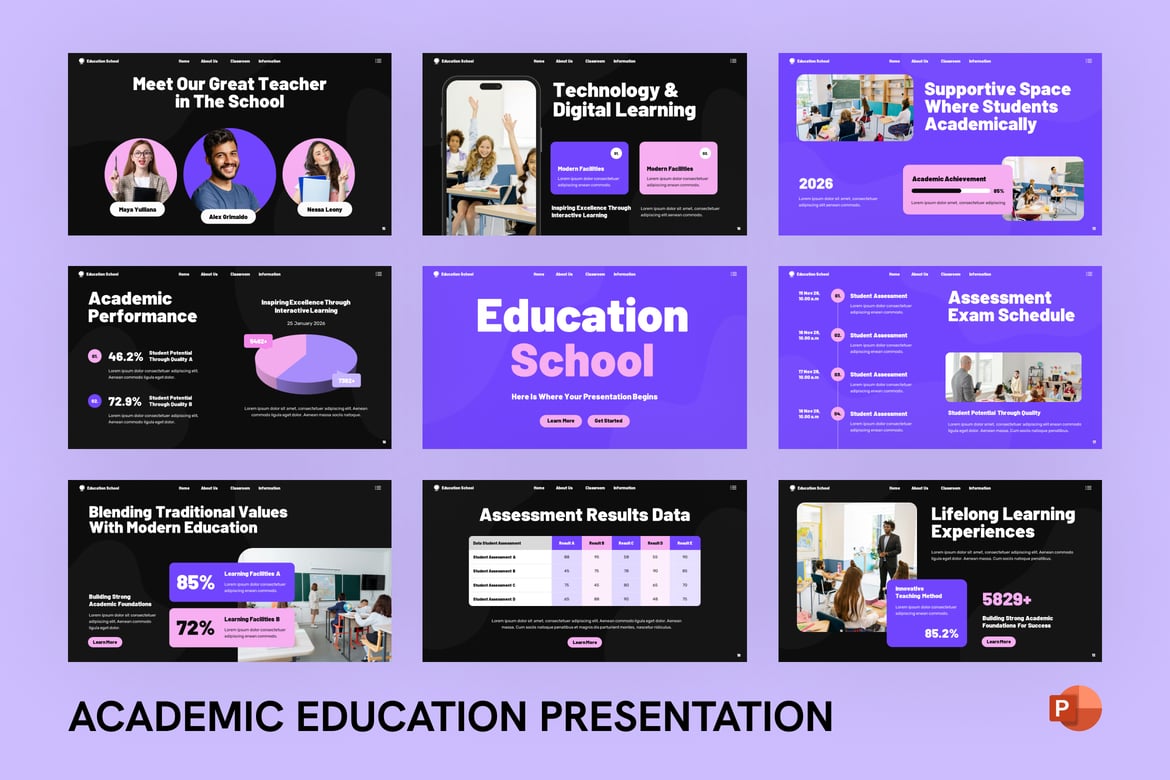 Template Presentasi Pendidikan Akademik yang Profesional