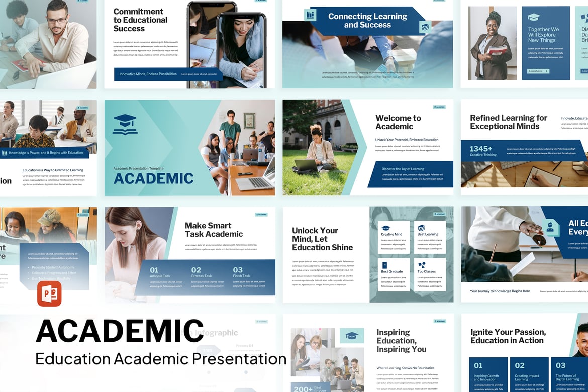 Template PowerPoint Akademik Modern dan Serbaguna