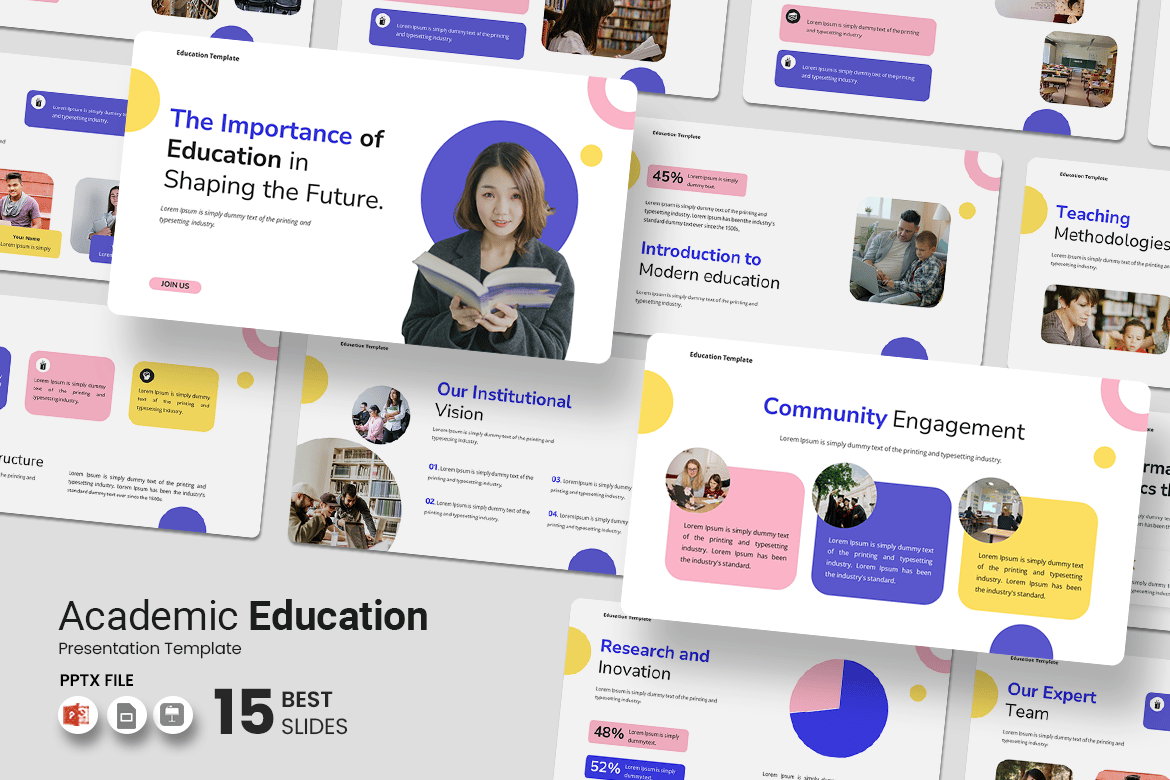 Template PowerPoint Pendidikan Akademik yang Menarik dan Profesional