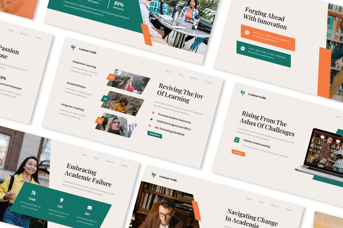 Template Presentasi Powerpoint Profil Akademik yang Menarik
