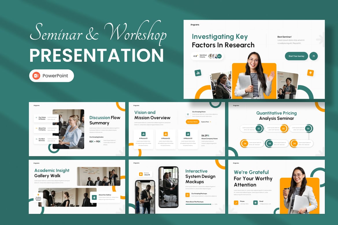 Template Presentasi PowerPoint untuk Seminar Akademik yang Profesional