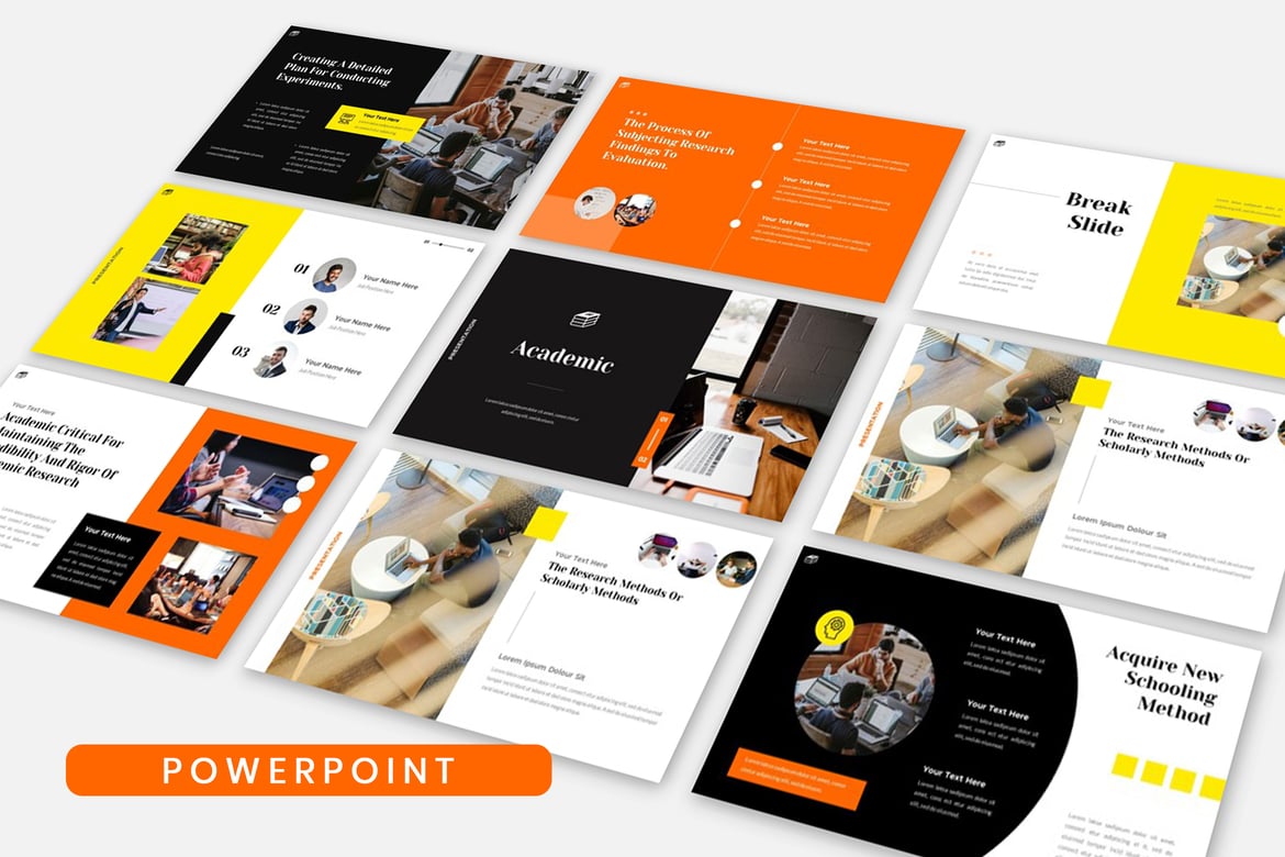 Template Powerpoint Laporan Thesis Akademik yang Menarik