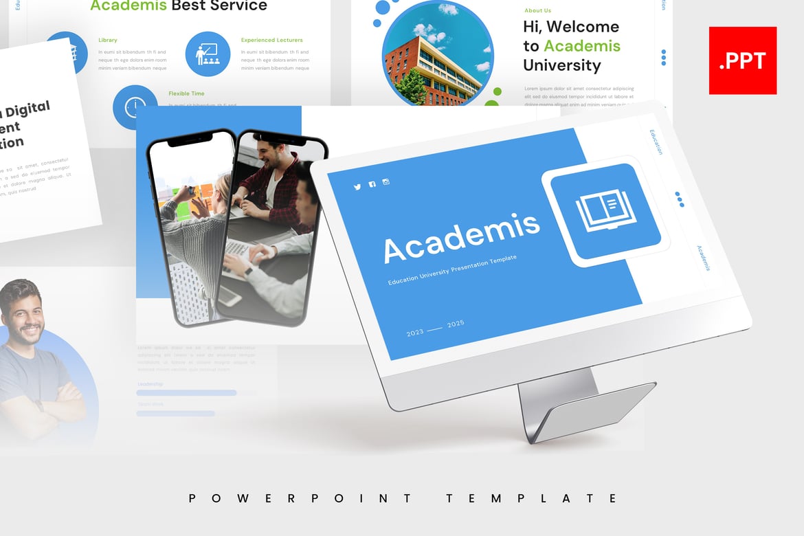 Template Presentasi PowerPoint Academis untuk Pendidikan yang Profesional