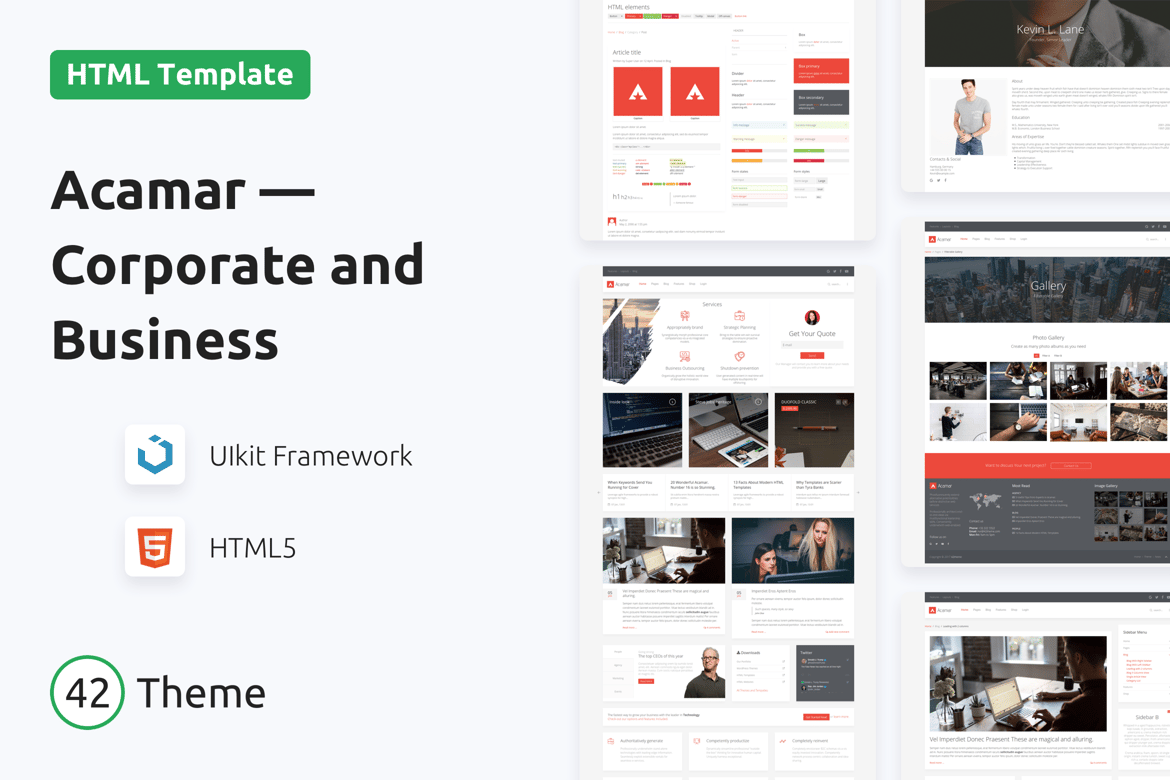 Template Website Acamar — Desain Responsif dengan Tata Letak Tiled