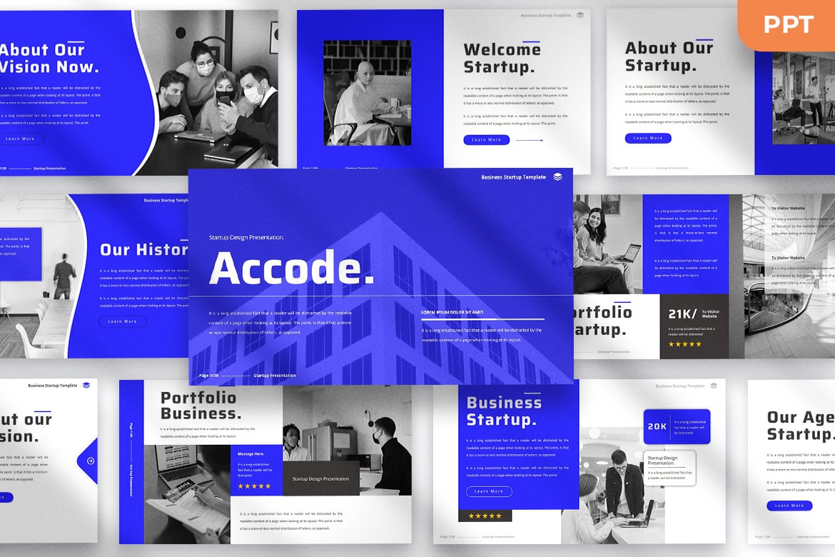 Template Presentasi PowerPoint Accode - Solusi Kreatif untuk Startup Anda