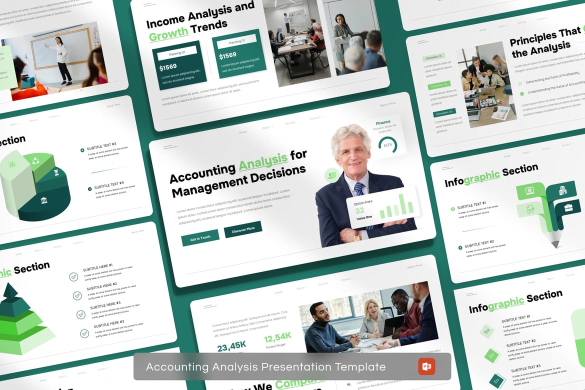 Template PowerPoint Analisis Akuntansi yang Menarik