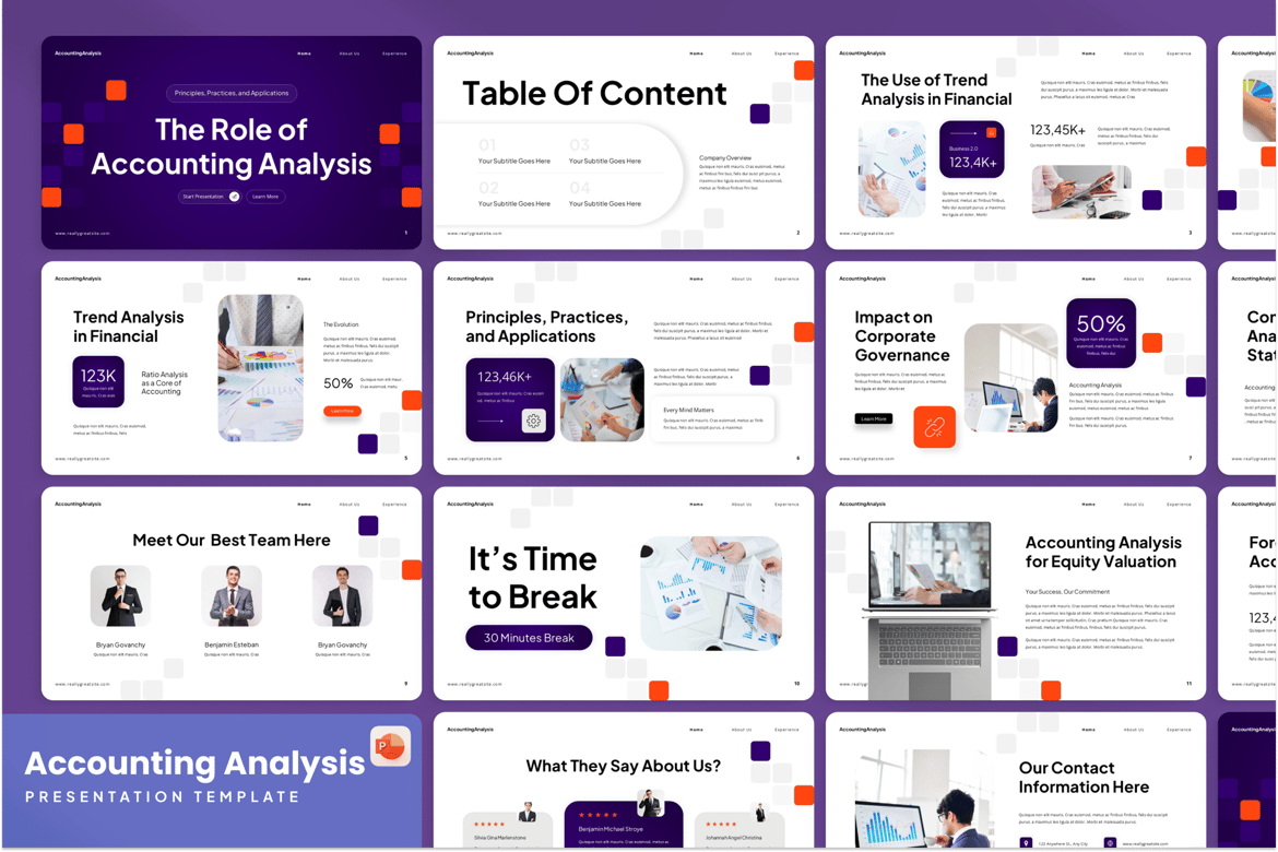 Template Presentasi Akuntansi yang Menarik dan Informatif