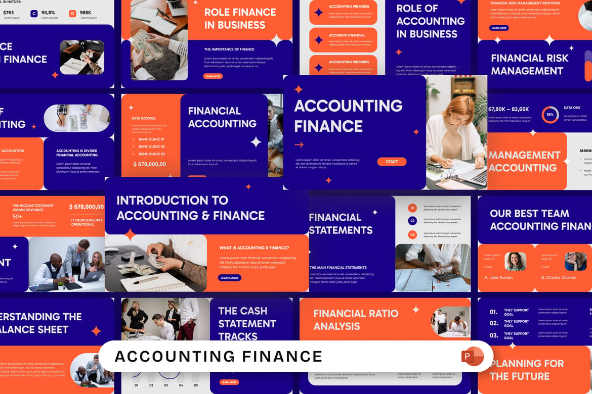 Template Presentasi PowerPoint Akuntansi dan Keuangan yang Profesional