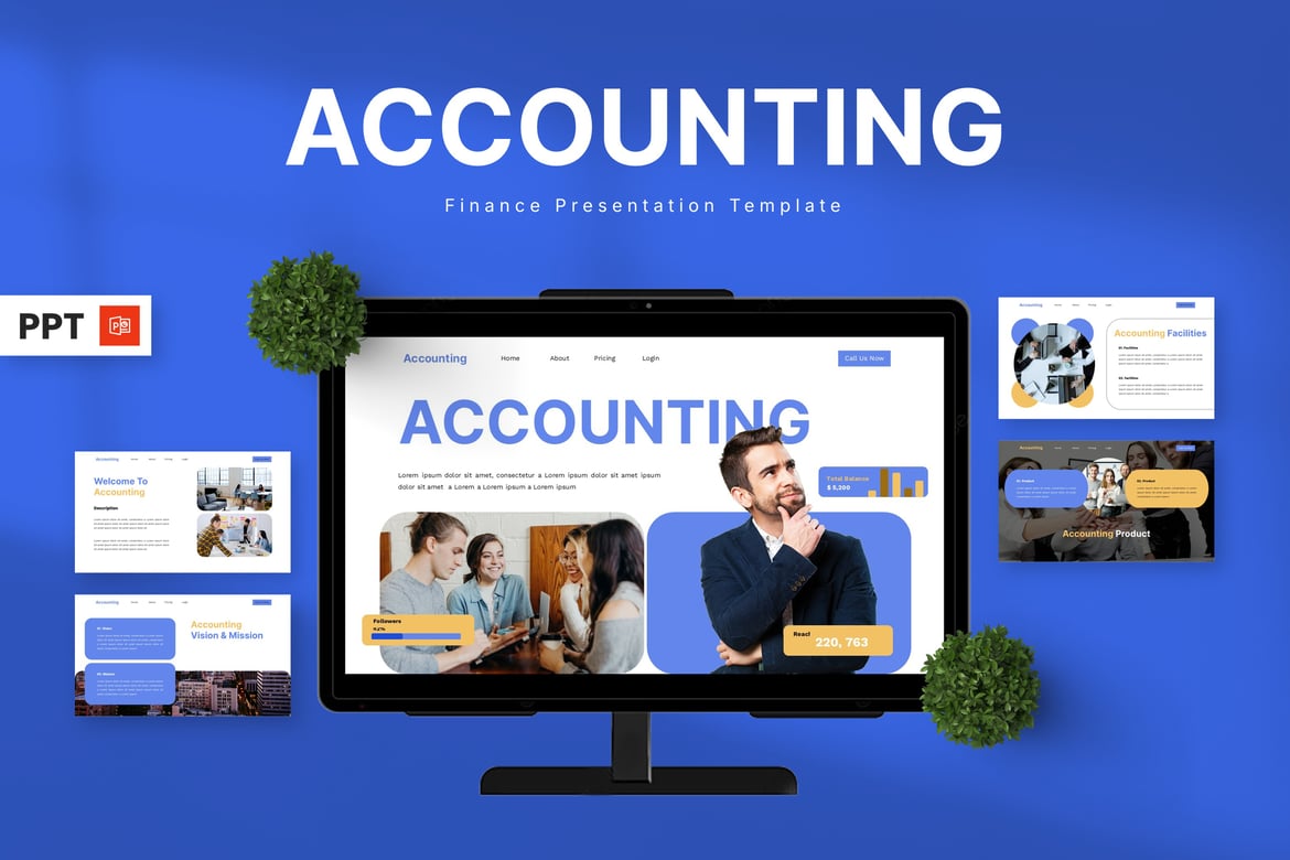 Template Powerpoint Akuntansi dan Keuangan yang Menarik