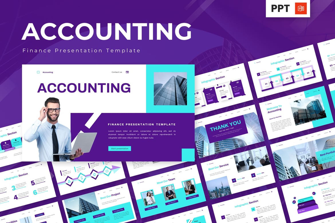Template Powerpoint Akuntansi dan Keuangan yang Menarik