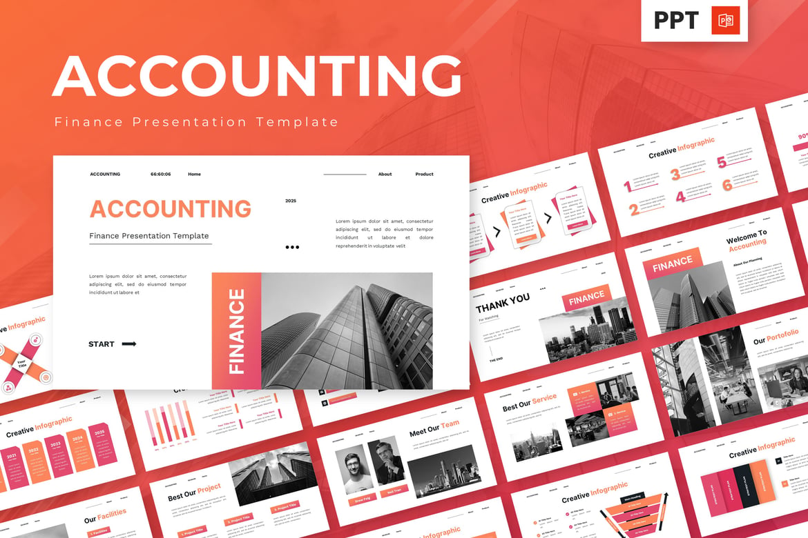 Template Presentasi Powerpoint Akuntansi dan Keuangan yang Profesional
