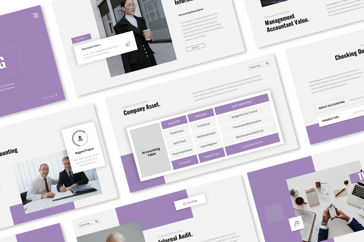 Template Presentasi PowerPoint Profesional untuk Akuntansi