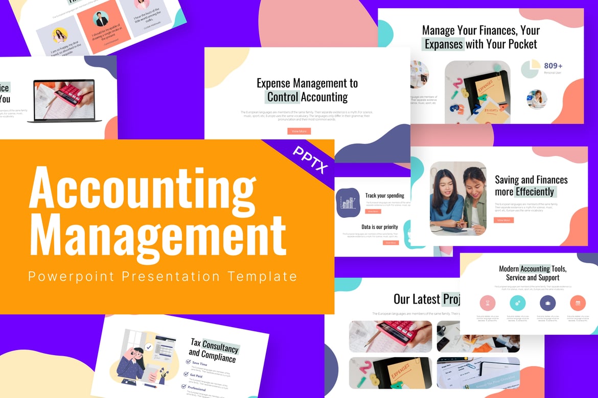 Template Presentasi Powerpoint Akuntansi yang Modern dan Profesional
