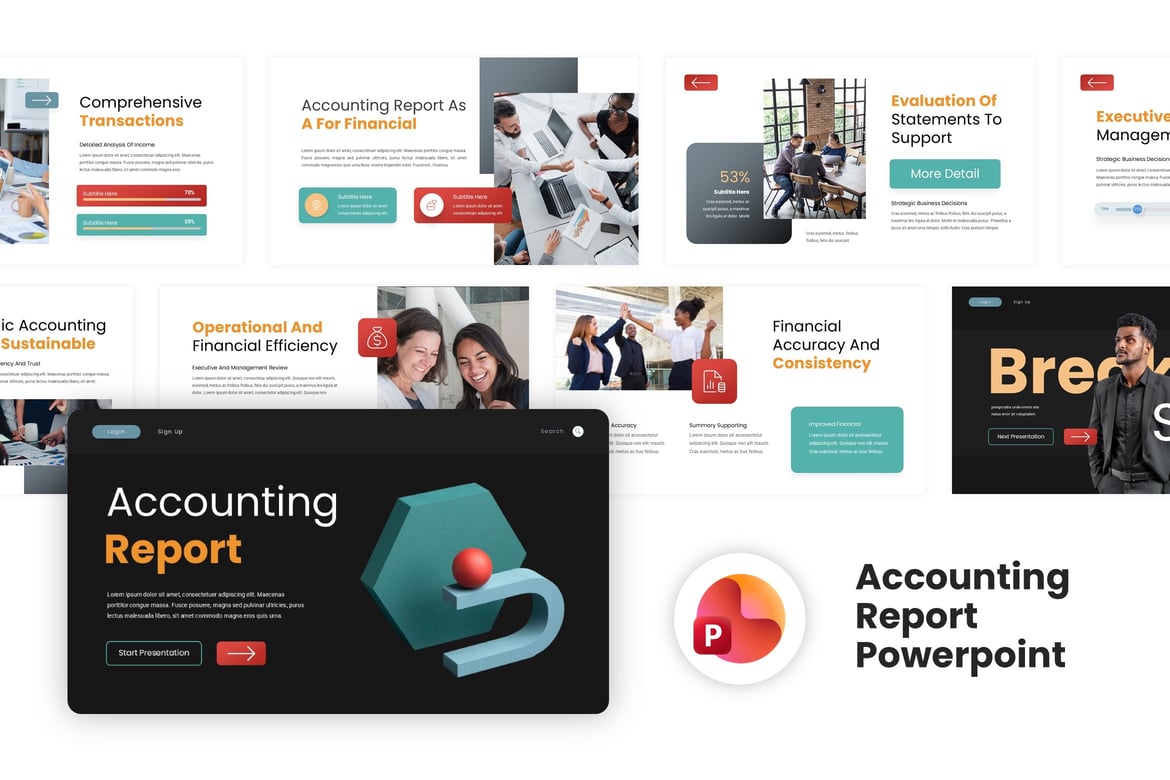 Template Presentasi Powerpoint Laporan Akuntansi yang Kreatif