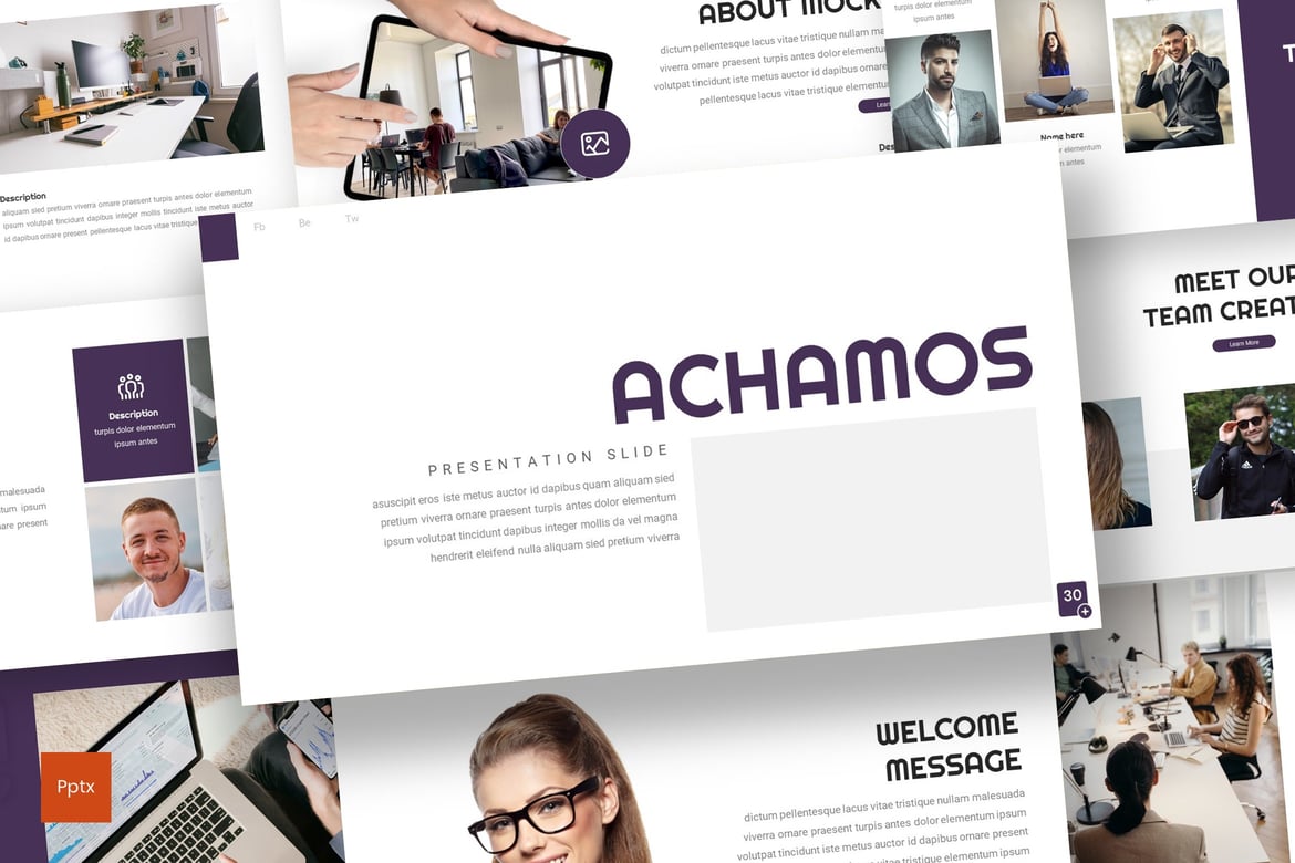 Template PowerPoint Achamos - Solusi Presentasi Kreatif dan Profesional