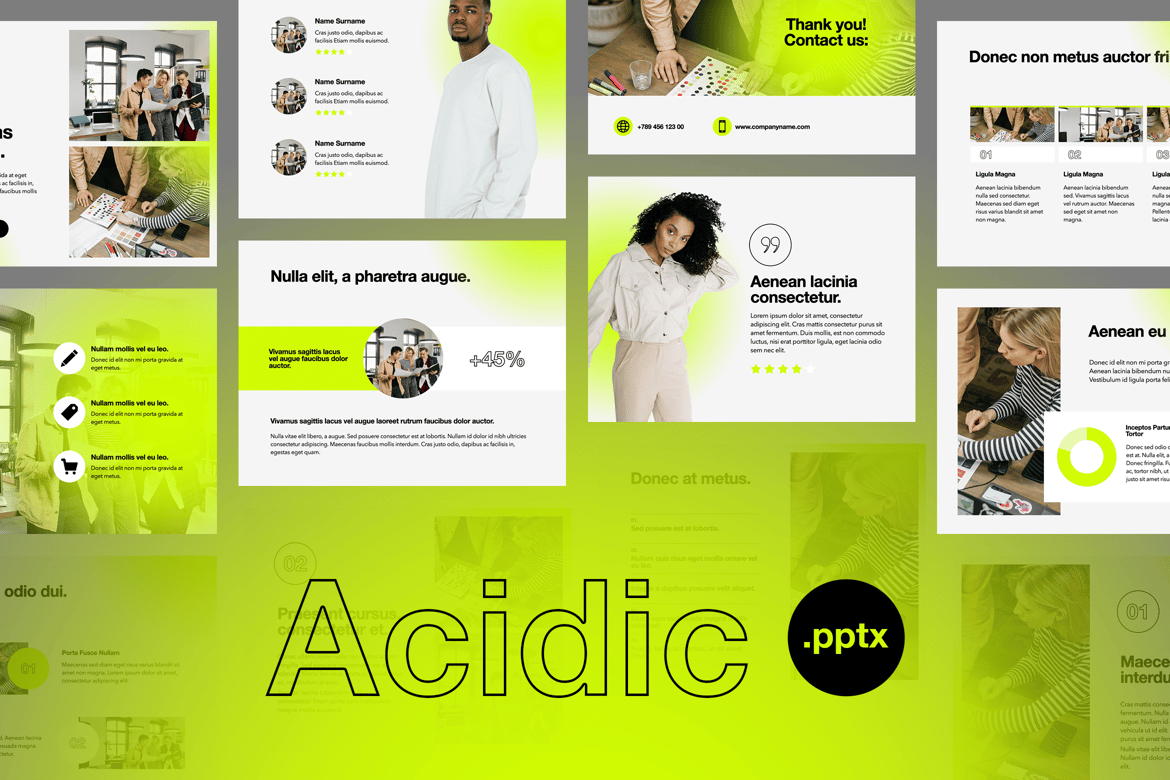 Tema PowerPoint Acidic yang Modern dan Profesional