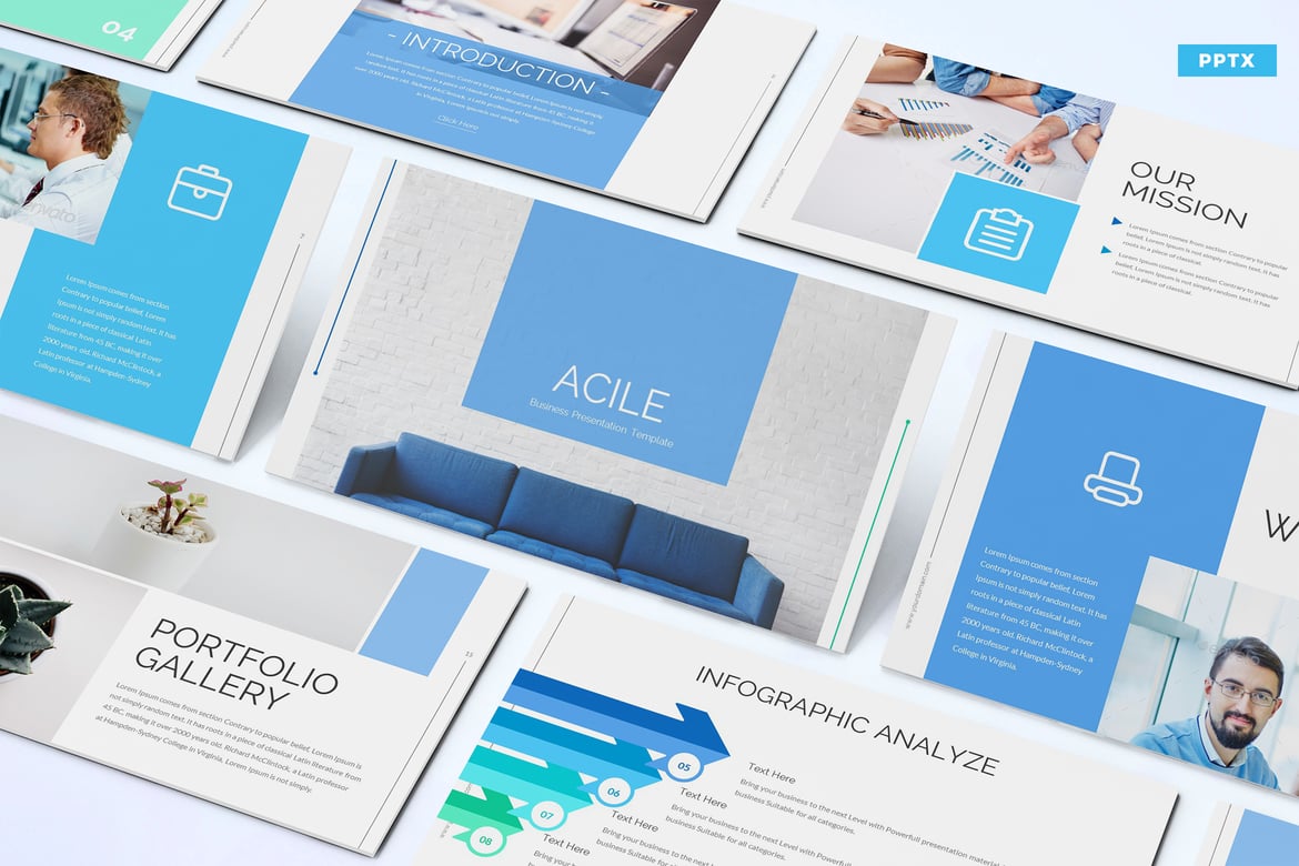 Template Presentasi Bisnis Acile - Modern dan Profesional