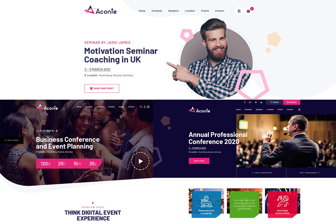 Template Website Aconte: Solusi Ideal untuk Acara Anda