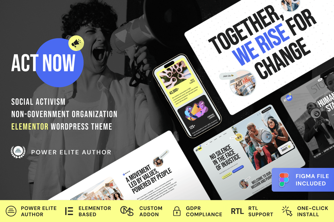 Tema WordPress untuk Aktivisme Sosial dan NGO - Act Now