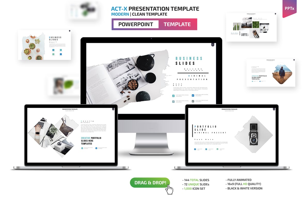 Template Presentasi Powerpoint Act-X yang Menarik dan Profesional