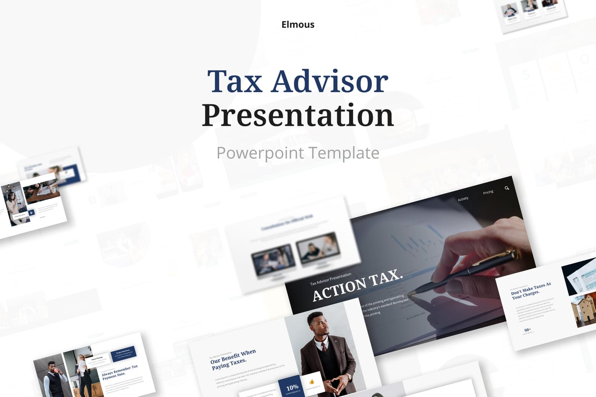 Template PowerPoint Konsultasi Pajak yang Menarik dan Profesional