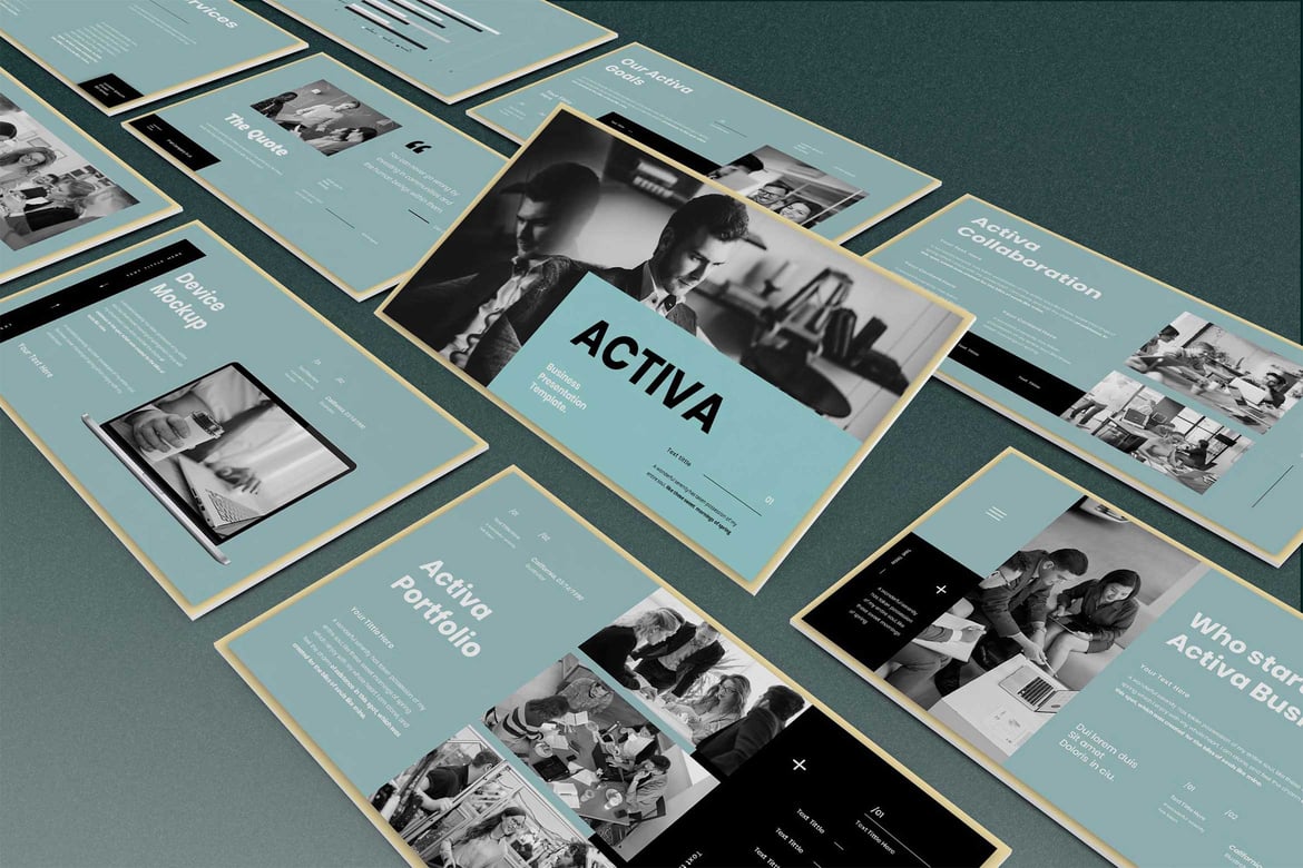 Activa - Template Presentasi PowerPoint untuk Bisnis yang Menarik