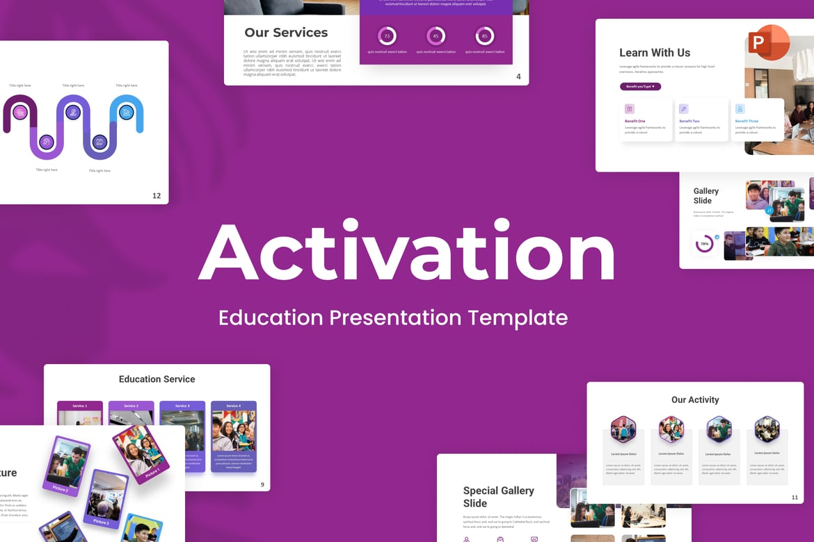 Template Presentasi PowerPoint Aktivasi Pendidikan yang Menarik