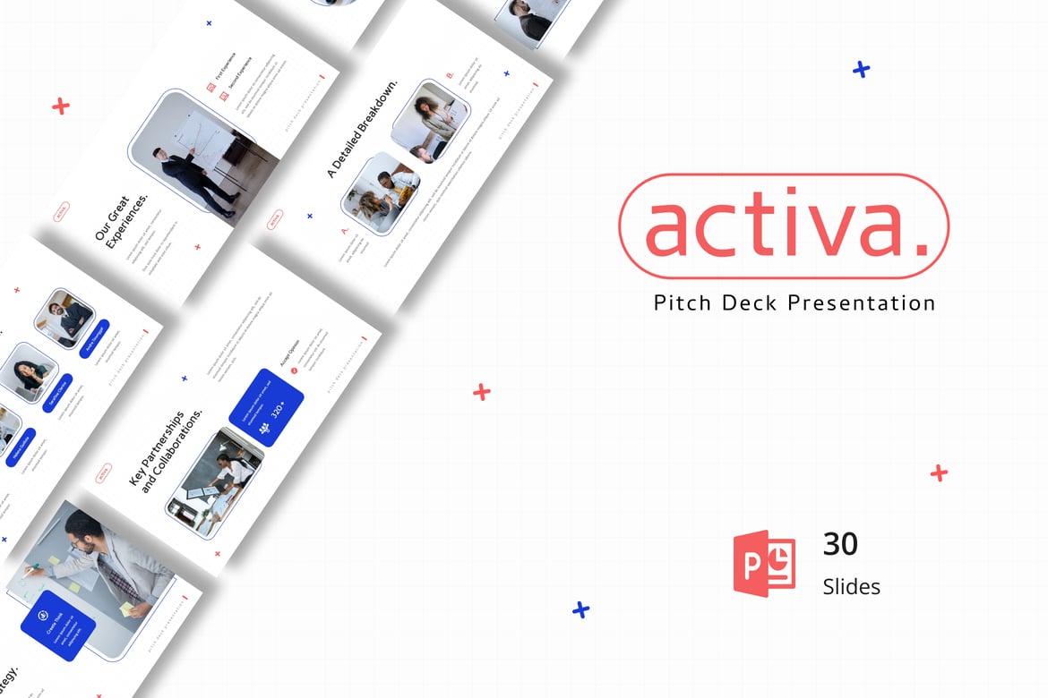 Template PowerPoint Pitch Deck Aktif untuk Presentasi Profesional