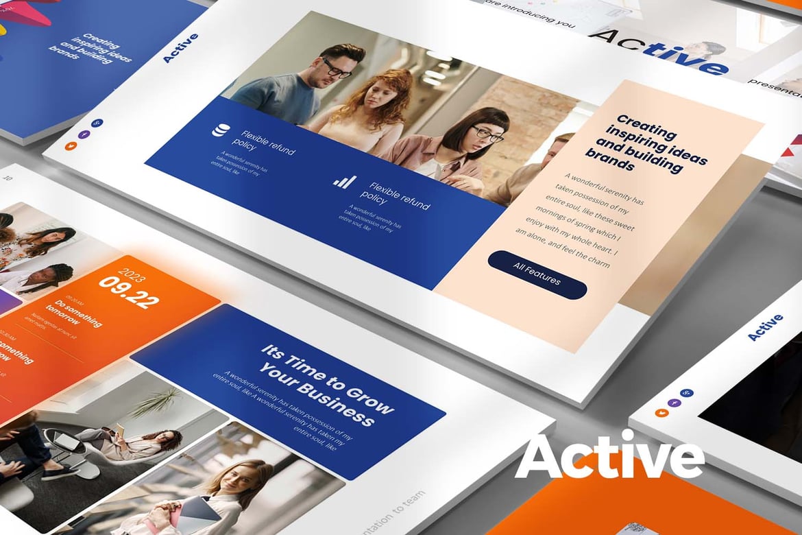 Template Presentasi PowerPoint Aktif yang Menarik dan Profesional