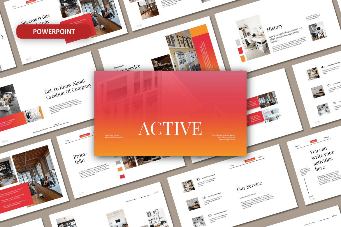 Template PowerPoint Aktif untuk Presentasi Profesional dan Pribadi