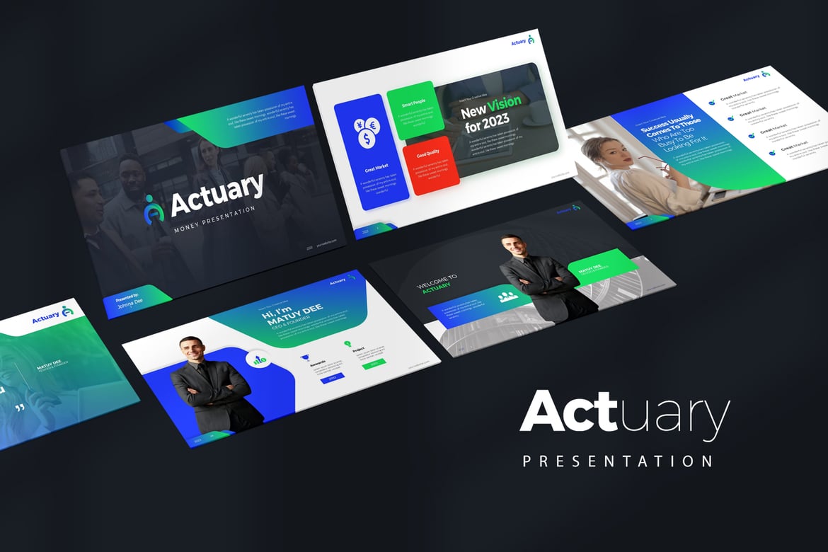 Template Presentasi PowerPoint Aktuaria yang Mengagumkan