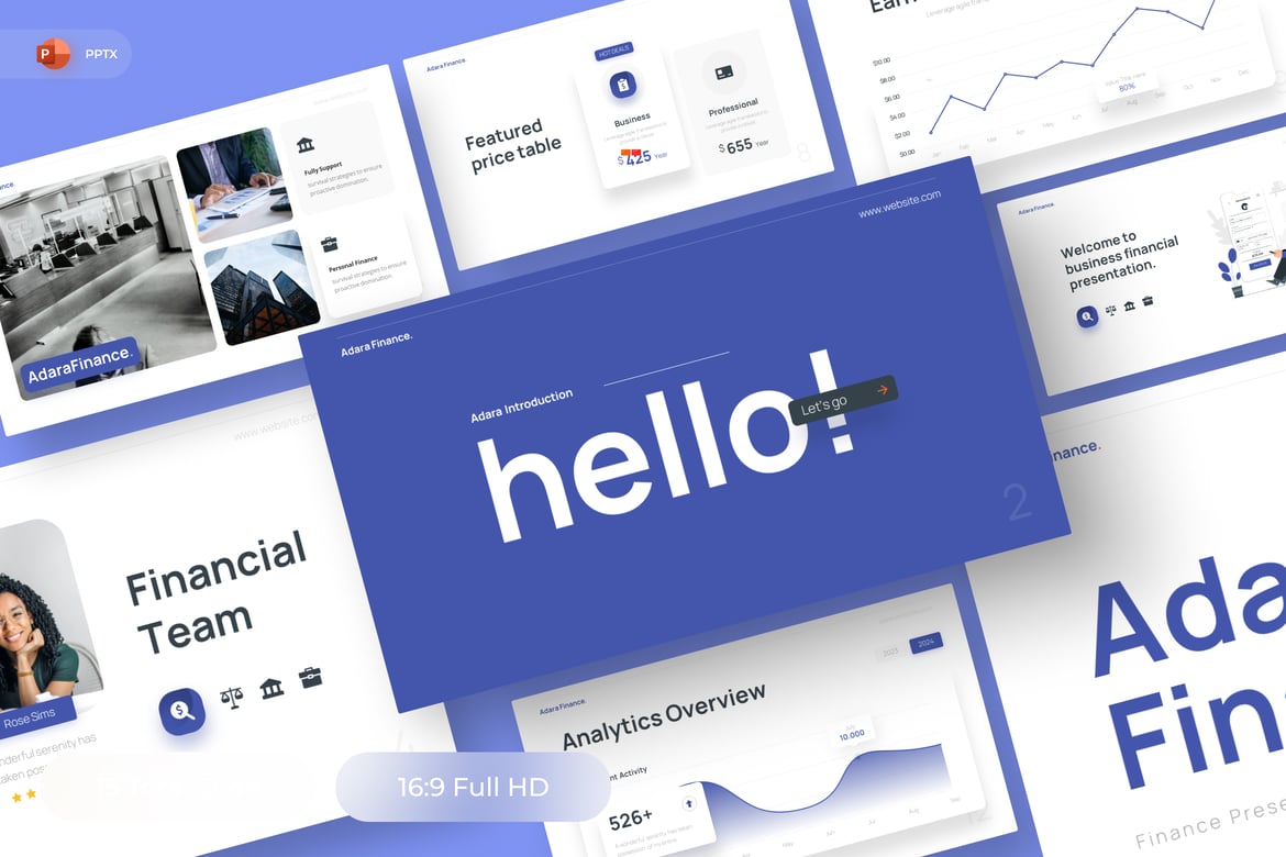 Template Presentasi Keuangan Adara - PowerPoint yang Menarik