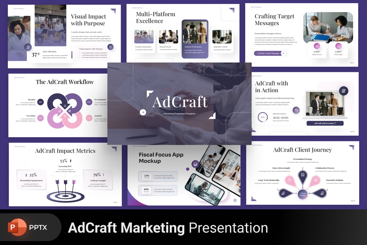 Template PowerPoint AdCraft untuk Presentasi Menarik