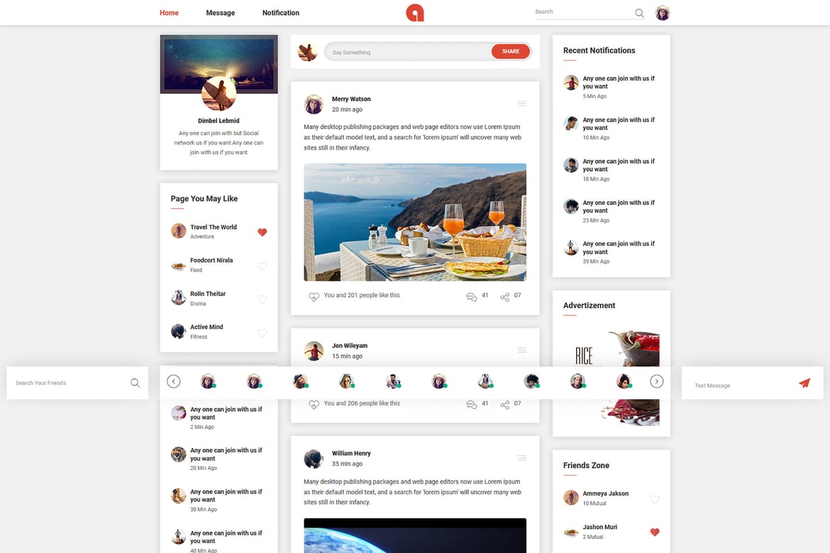 Adda - Template Website Jaringan Sosial yang Modern dan Fungsional