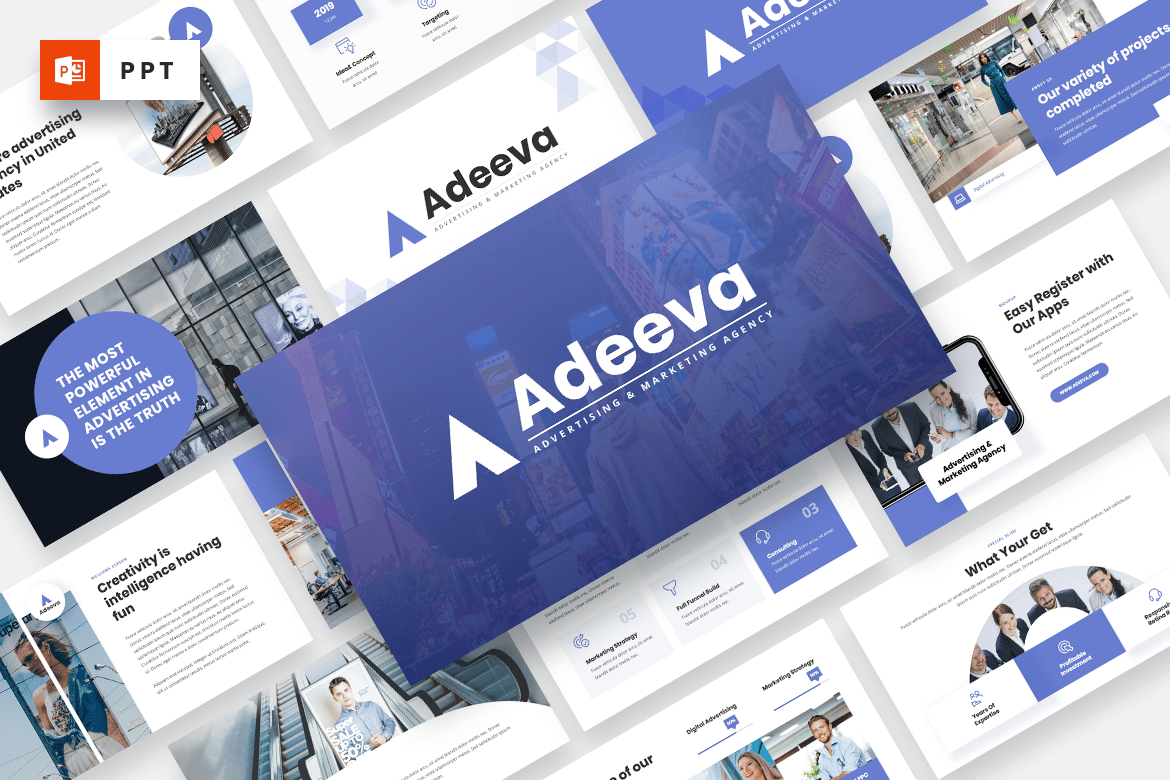 Template Powerpoint Adeeva - Solusi Kreatif untuk Presentasi Anda